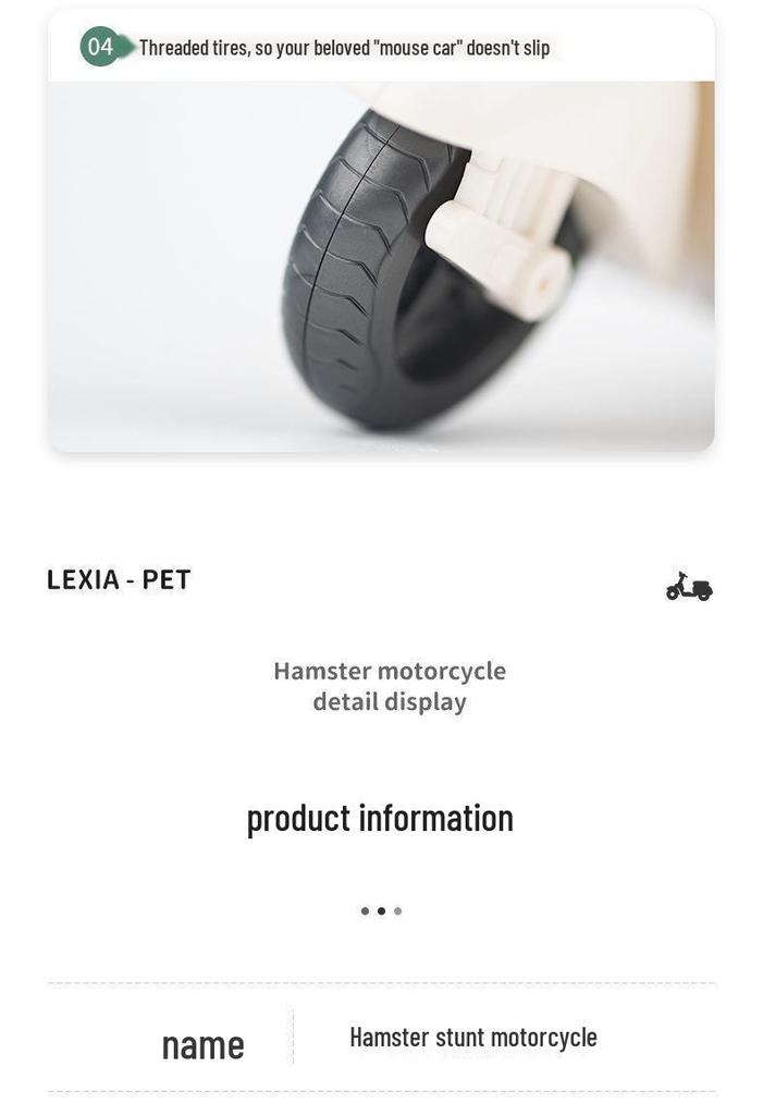 Celebrity-Inspired Hamster Stunt Motorcycle: Electric Tricycle Toy with Rotating Dazzling Skills