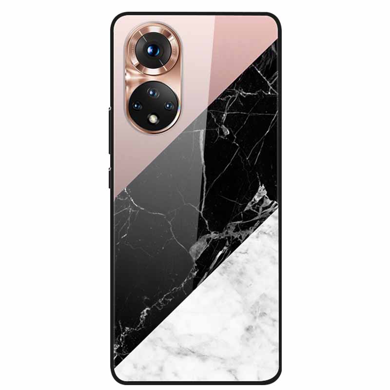 For Honor 50 Case Marble Tempered Glass Back Cover Hard Case For Huawei Honor 50 Pro Phone Cases NTH-AN00 NTH-NX9 Fundas Coque