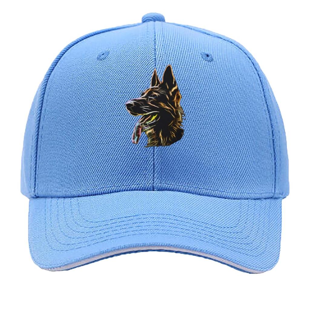 GerUnisex Shepherd Dog Colorful Pet Portrait Art Sandwich Baseball Cap
