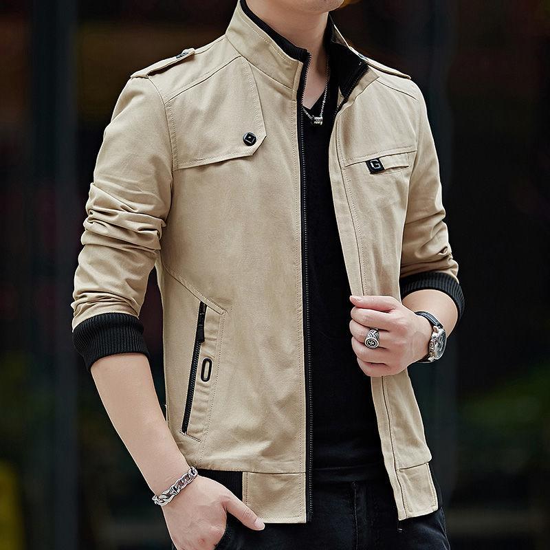 Jacke Herbst und Winter Koreanische Version Trend Slim Casual Stehkragen Herrenbekleidung
