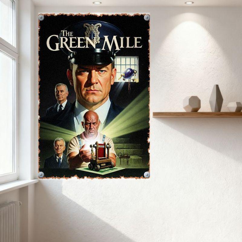 The Green Mile Vintage Metallplåtskylt Klassisk Filmplansch Väggdekor för Man Cave Bar Café Hemmakontor Konst