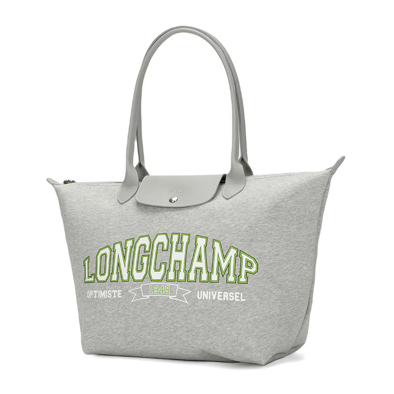 Longchamp Le Pliage Fashion Casual Logo Cotton Tote Bag Women tote Gray 1899HEA112