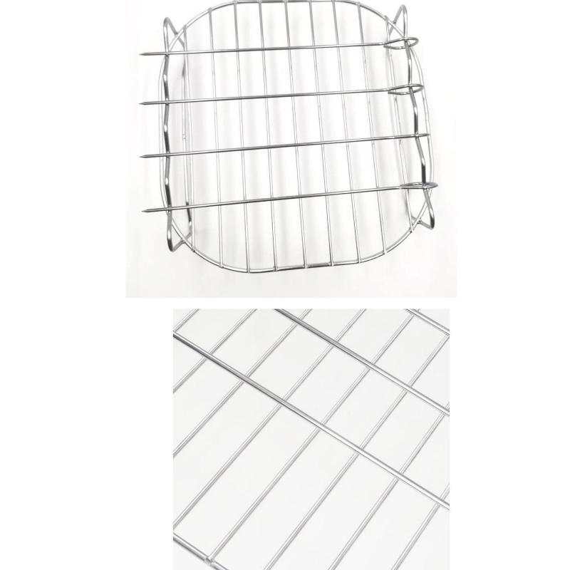 BBQ Air Fryer Accessories Stainless Steel Double Layer Grill Rack Steam Rack Air Fryer Rack Kitchen Dining and Bar Tools