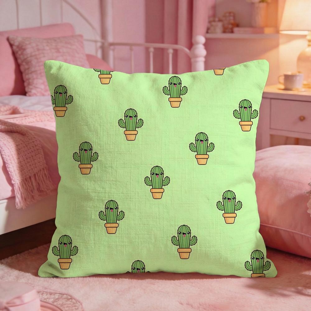 PlantcactusS Cushion Cover Premium Comfort Reversible Pillow Cove Two in One Design for Any Room Car Interior