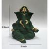 Gaddi Ganesha for Car Dashboard Home Decor Gifting Diwali Birthday Festivals (GADDITERRACOTTAGREEN)