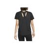 Nike Dri-Fit One Breathe Solid Backless Round Neck Short Sleeve T-Shirt Women Tops Black DX0132-010