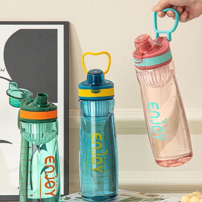 Sticlă de apă din plastic pentru băut, portabilă, sport, cană pentru ceai, cafea, ustensile de bucătărie, sticlă de apă pentru copii pentru școală