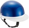 Bike Parts Center Helmet Half White Brim Blue Metallic Free Size (Head Circumference 57cm~59cm) 7104