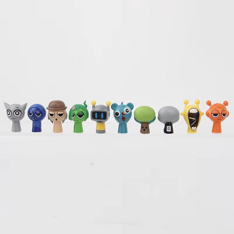 48pcs/Set Mini Sprunki Action Figure Toy Cartoon Movie Sprunki Wenda Model Doll Figurines Kids Gift