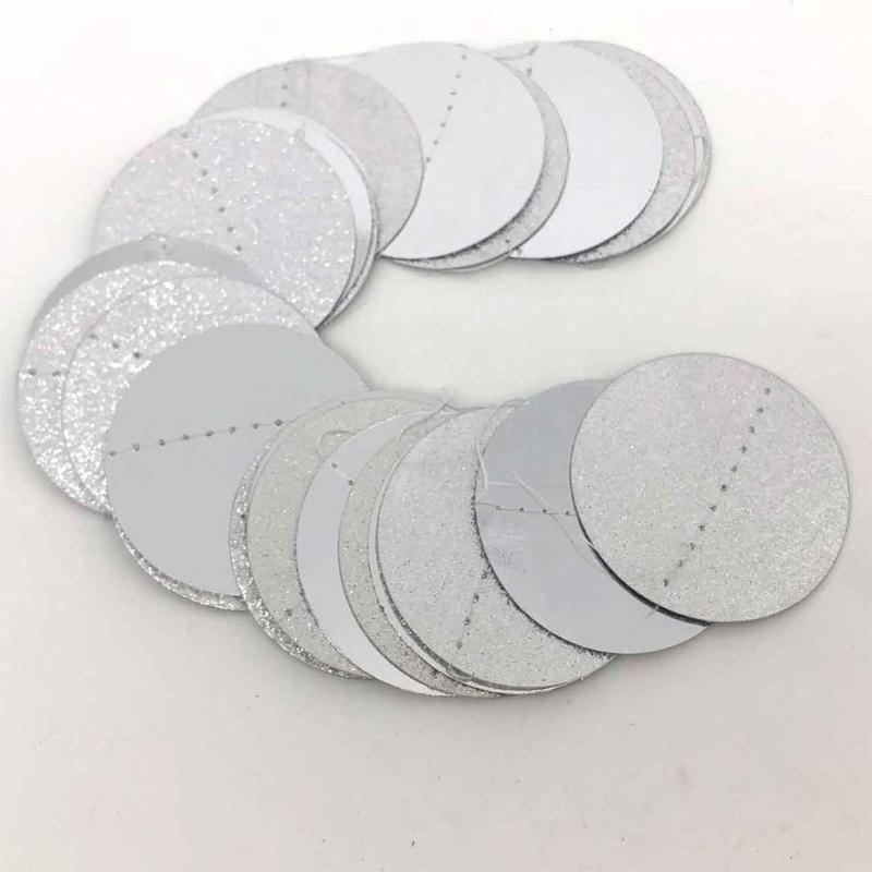 Shimmering Glitter Circle Party Decorations Garlands Bunting Banners Photo Props Durable Paper