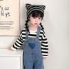 Stylish Children's Knit Hat with Devil Cat Ears Fashionable Winter Cap Warm & Comfortable Hat for Kids 3-15 Years Old
