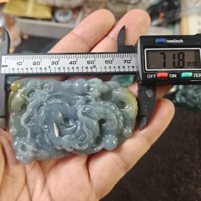 Dragon Brand Jadeite Jade Pendant Carving - Unisex, A-Grade Formal Wear