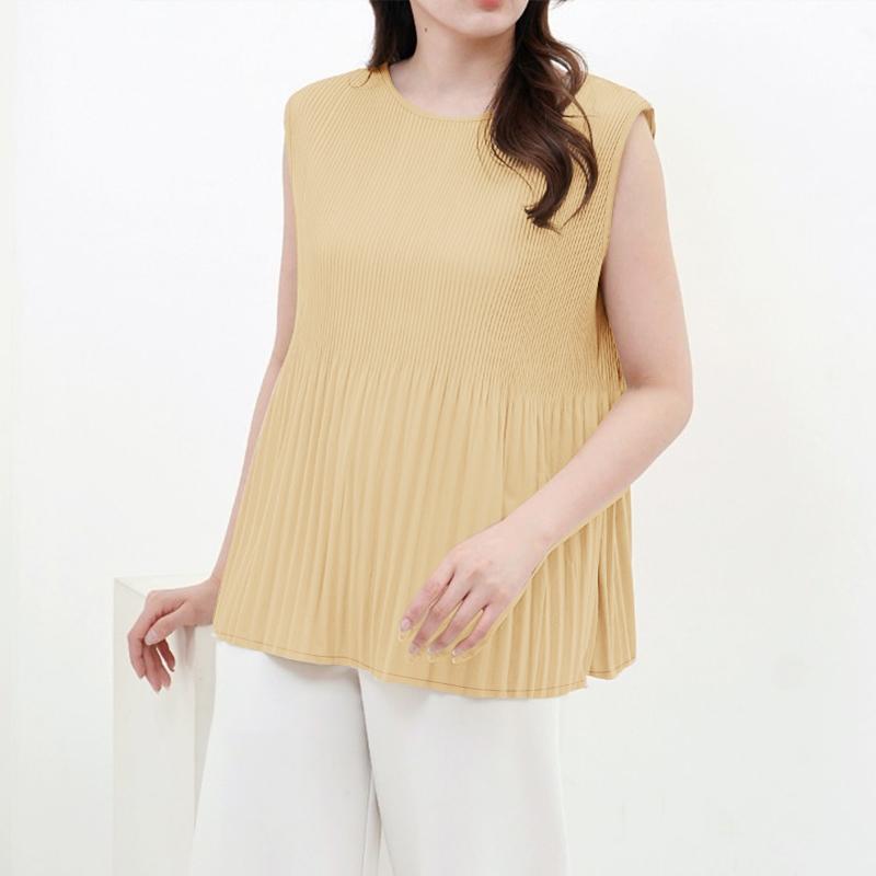 

ZANZEA Women Casual Round Neck Loose Summer Sleeveless Tank Tops S абрикосовий