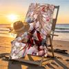Genshin Impact Print Beach Towel Design, Soft, Lightweight. for Home Bathroom, Spa, Pool, Yoga, Surfing, Camping, Gift for Family, Friend