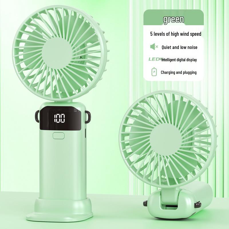 Portable Folding Neck Fan with Ice Compress for Outdoor Cooling