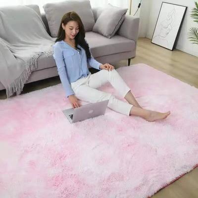 Alfombras de absorción de agua, alfombras de arco iris, alfombras suaves de felpa teñidas con lazo para sala de estar, alfombrillas antideslizantes para dormitorio