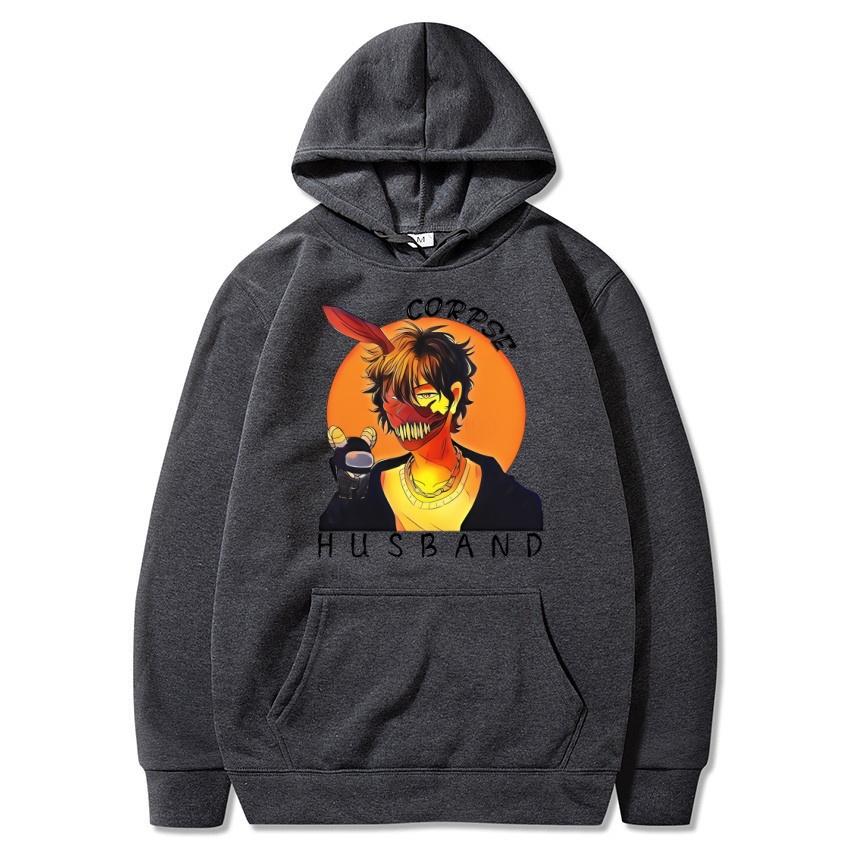 Autumn and Winter Anime Corpse Husband Printed Hoodie Classic Style College Style Men's and Women's Hoodies Fashion Hoodie