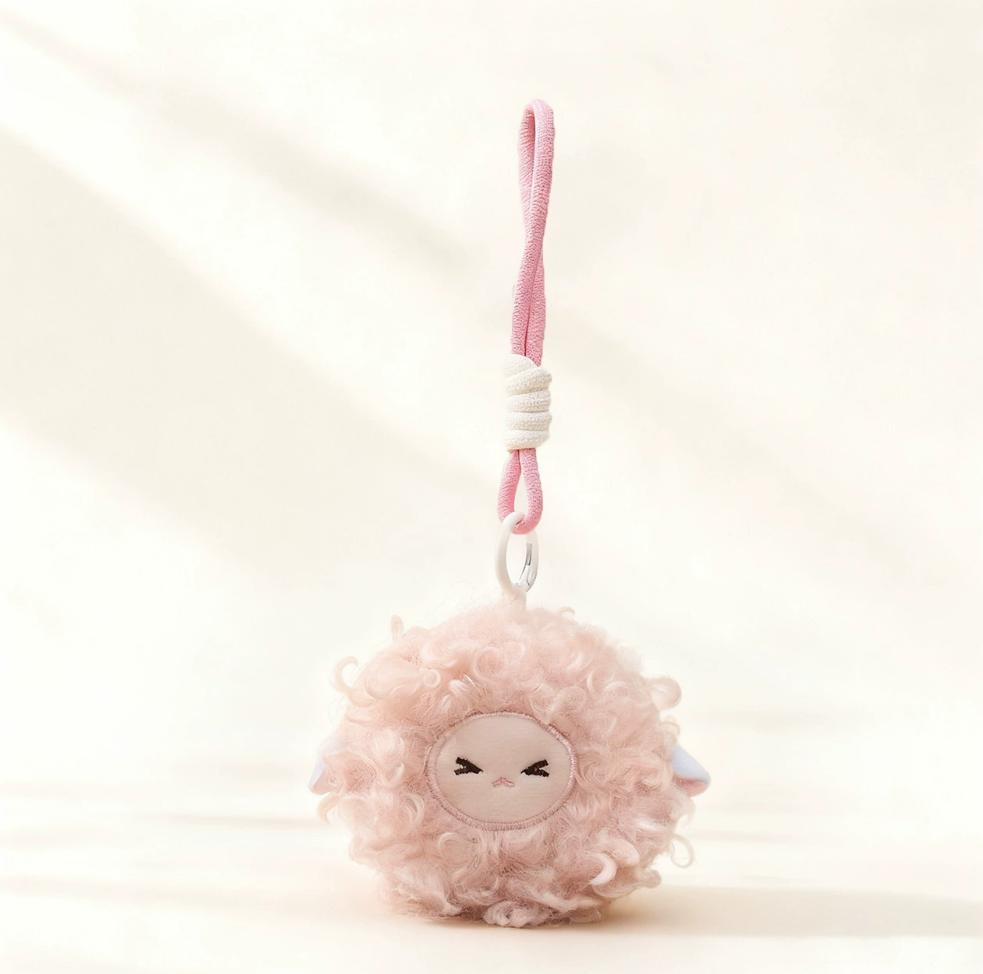 6cm Cute Curly-Haired Lamb Plush Keychain Pendant Girls' Schoolbag Charm Small Accessory gifts
