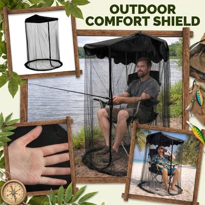 Sedia da Campeggio da Esterno con Zanzariera Pop-Up Tenda Anti-Insetti per Pesca Escursionismo Protezione Portatile Contro gli Insetti con Design Pieghevole