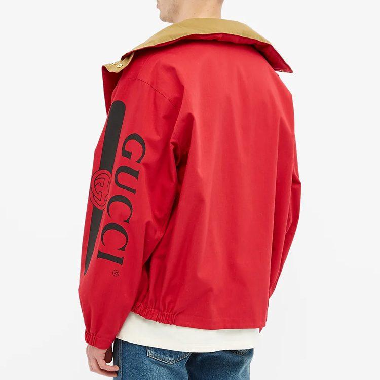 Gucci Jackets Men's Red Stand Collar Moderate Other 618902-ZAEOM-6082
