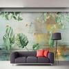 3d Wallpaper Nordic Simple Small Fresh Hand-Painted Watercolor Tropical Plants Wall Mural Home Decor