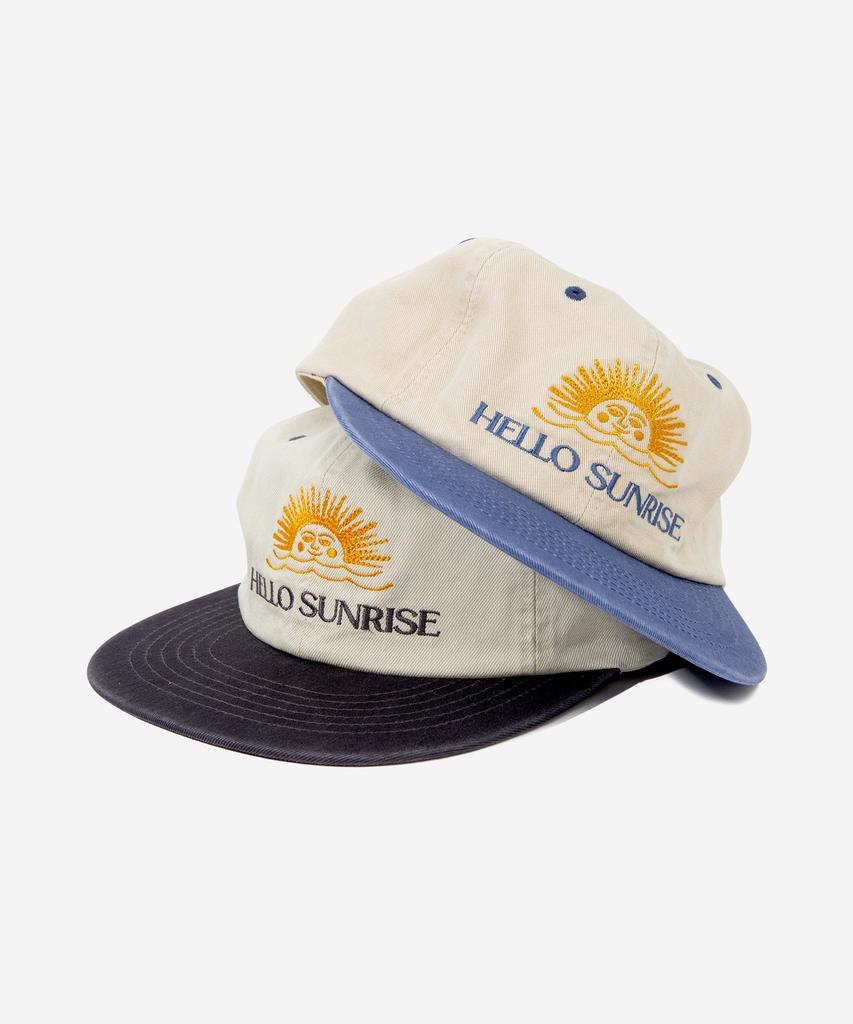 HELLO SUNRISE Two Tone Washed Og Logo 6Panel Cap_Oatmeal Beige & Charcoal