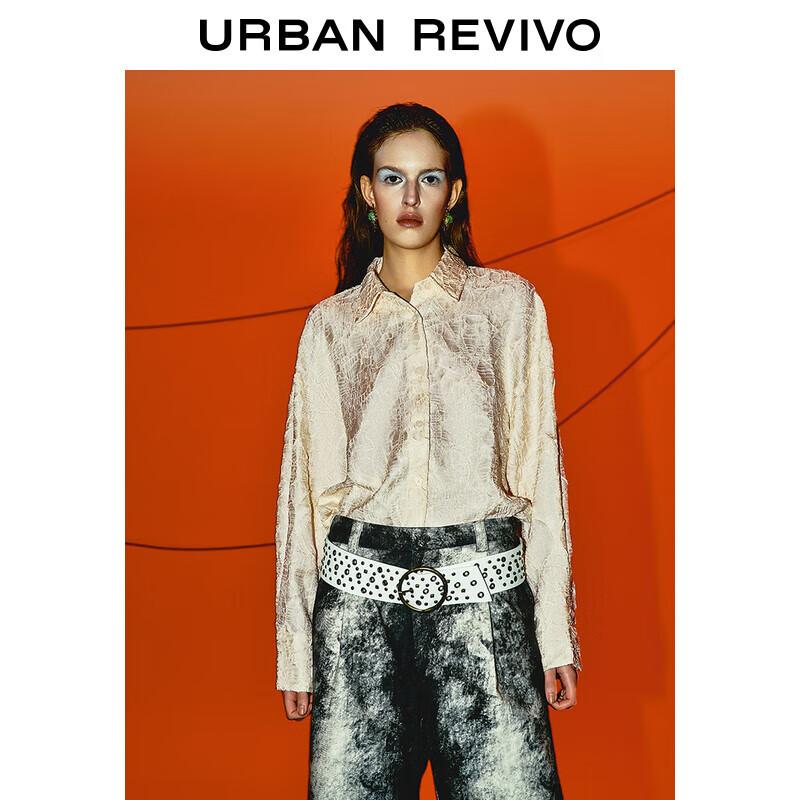 UR Women s 2024 Spring Textured Open-Front Shirt L