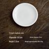 Ru Han White Ceramic Divided Dumpling Plate