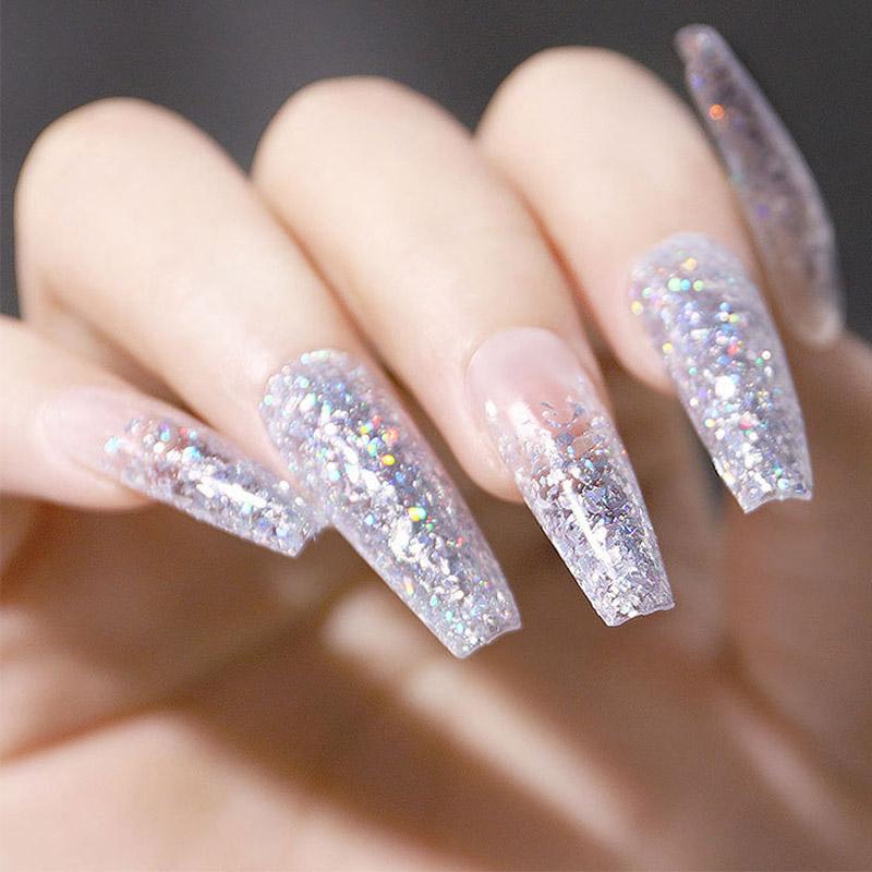 6 Pcs/Set Glitter Flakes Irregular Aluminum Foil Sequins For Nails Chrome Powder Winter Manicure Nail Art Decorations