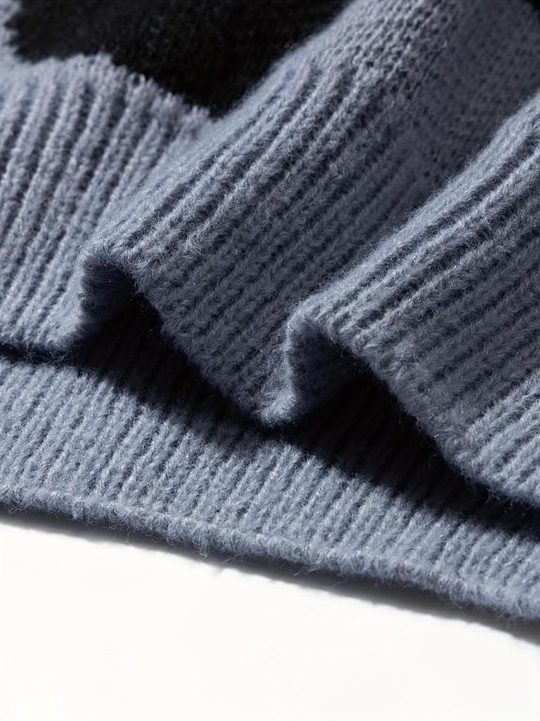 Retro dopisní trend pletený pulovr: Ležérní svetr v korejském stylu na podzim/zimu