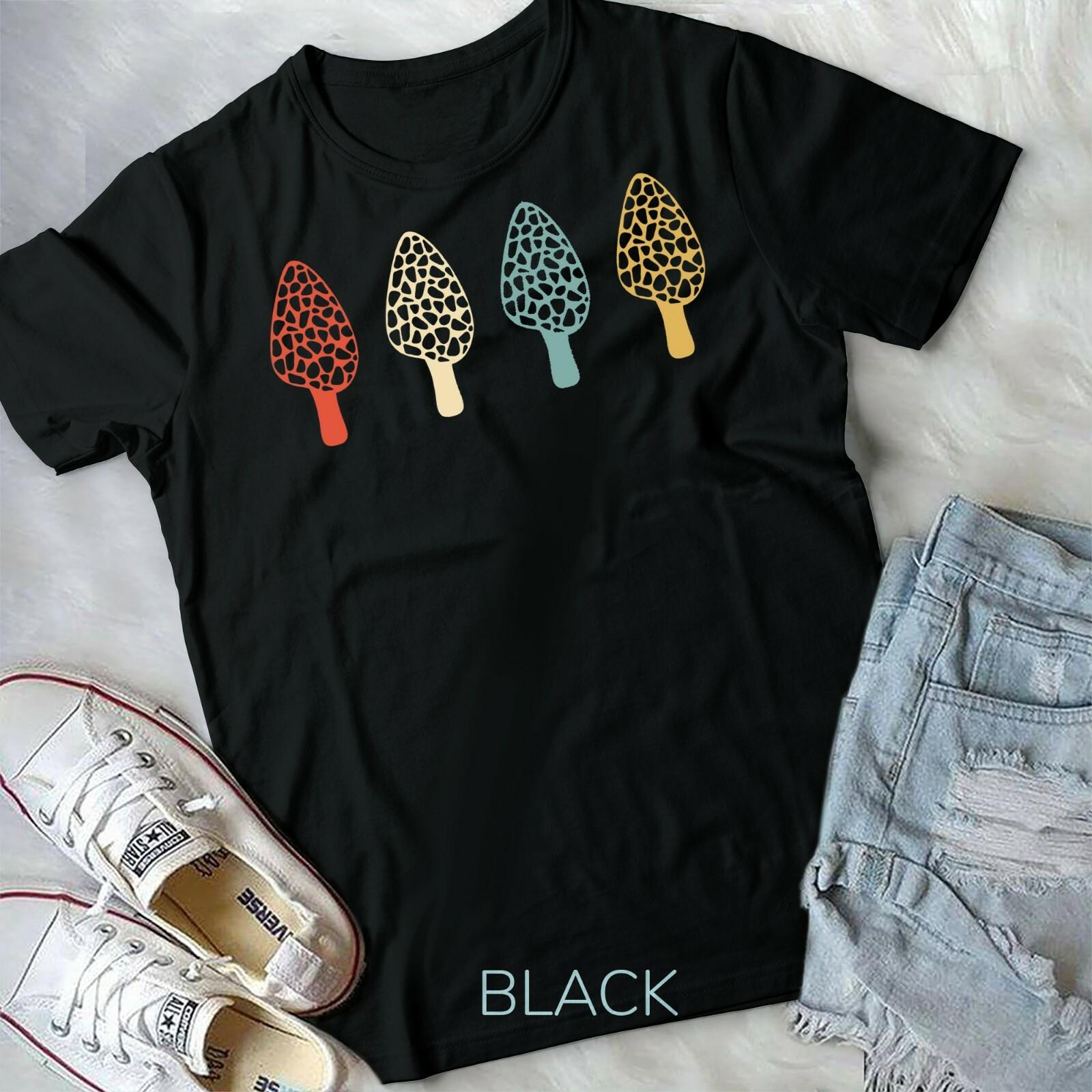 Morel Mushrooms Vintage Retro Hunters Gift Unisex Form T-shirt XXL