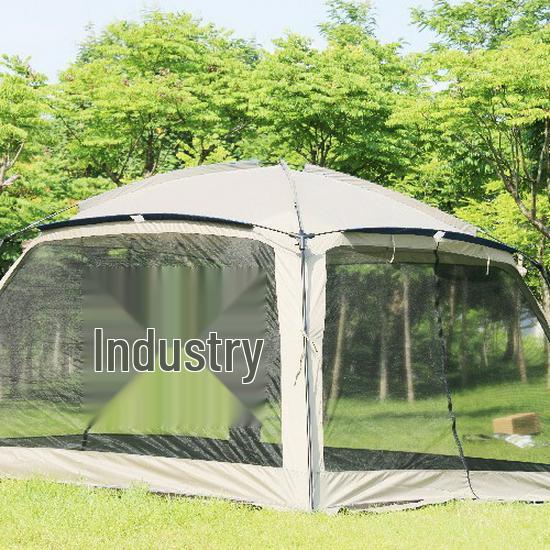 3.65m Foldable Outdoor Camping Gazebo: Sunshade, BBQ, Beach & Leisure Tent