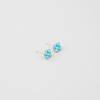 [Judy And Paul] Bonne Square Flower Turquoise Earrings E51586