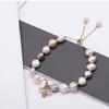 High Quality Sweet Honeybee Shiny Crystal Mixed Color Natural Freshwater Pearl 14K Gold Filled Female Charm Bracelet