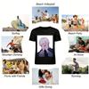 Dark Sick Style Pinch-faced Silver-haired Boy Print Top Niche Anime Style Casual T-shirt Pure cotton T-shirt