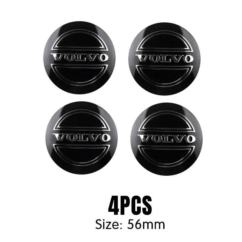 4pcs 56/60mm Car Wheel Center Cover Hub Caps Stickers Accessories For Volvo Rdesign AWD C30 C70 S40 S60 S70 S80 S90 V40 V50 V60