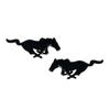 Car Styling 2 Pieces 3 D  Metal Stickers Horse Racing Logo Car Side Badge Trunk Decal Suitable for Ford Mustang Shelby GT 350 500 Cob