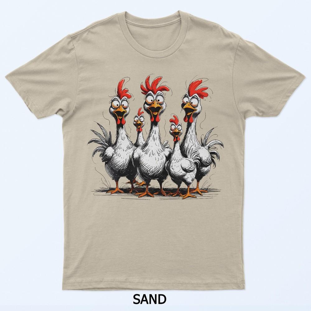 

Crazy Chickens Tees- Funny Farm Animal Tee For Chicken Lover T-Shirt L