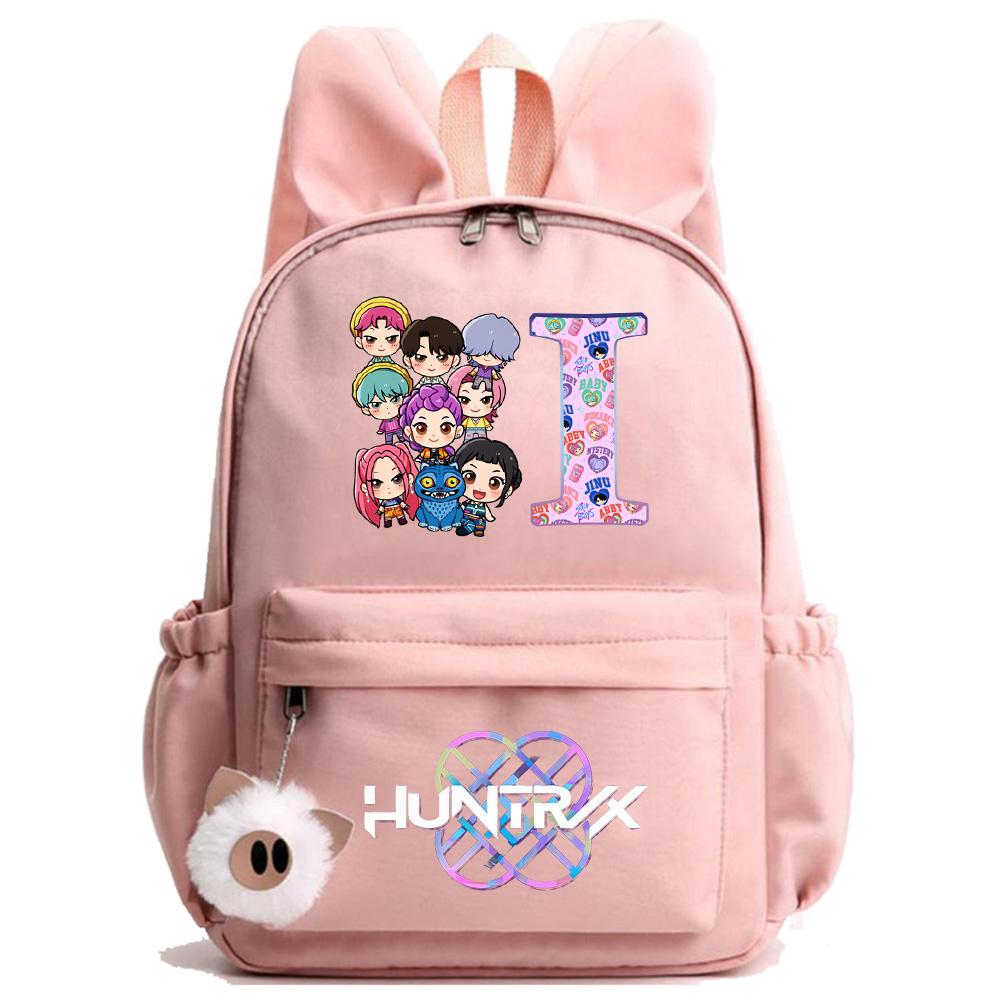 26 Engelska Bokstaven K-Pop Tryckt Ryggsäck Student Tonåring Bokväska för Pojke Flicka Skolväska Barn Gåva Kvinnor Stor Kapacitet Resväska Mochila