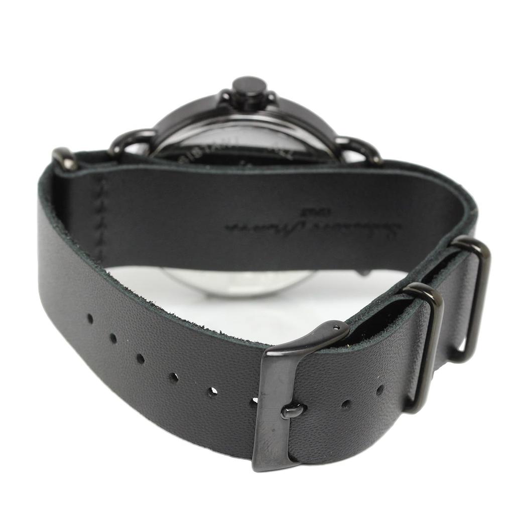 Salvatore Marra and Leather Strap Popular and Men's Women's Watch, Simple, SM22104-BKBK