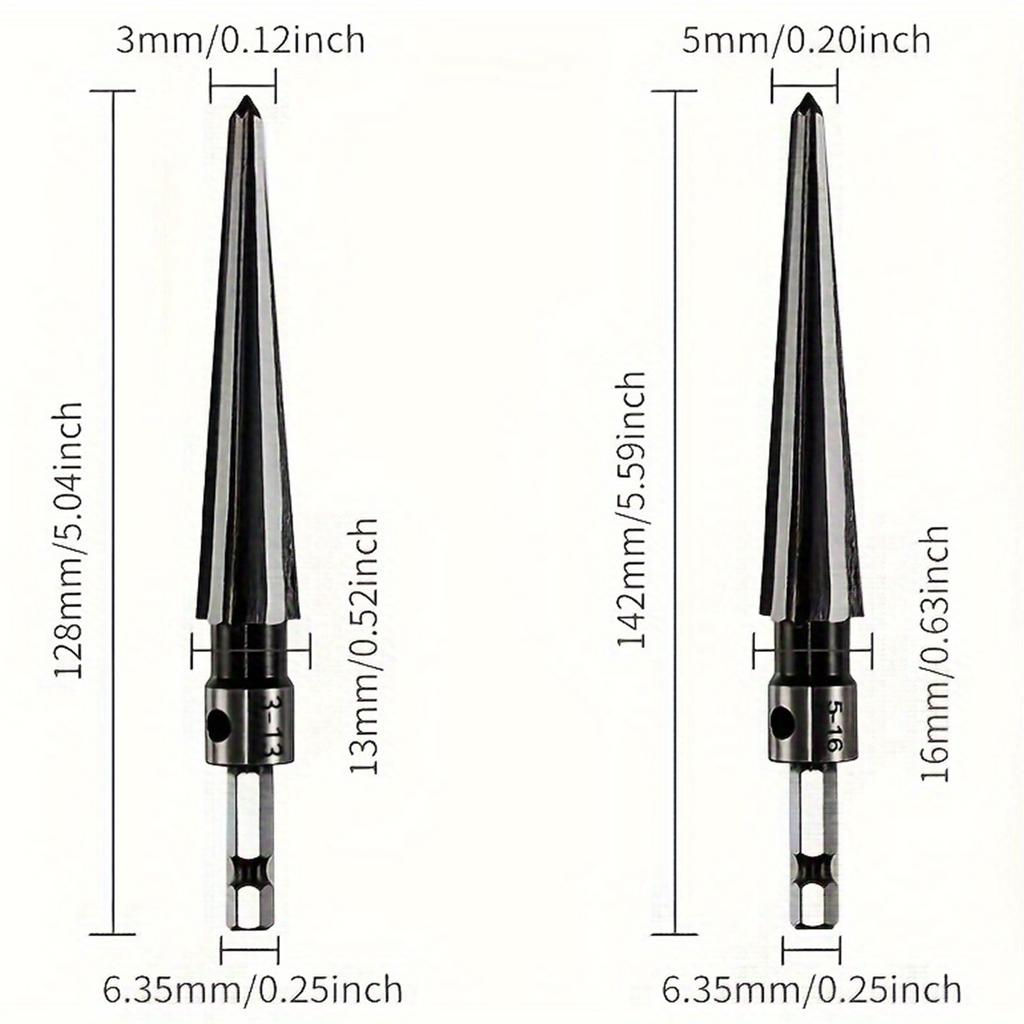 Tapered Hex Reamer, Tapered Reamer, T Handle Taper Reamer, Reamer Tool,Bridge Pin Hole Handheld T Shape Hand Reamer