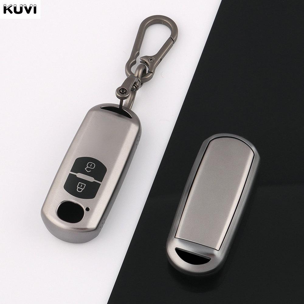 2 3 4 Buttons Gun Grey New Car Key Case Cover For Mazda 2 3 5 6 Cx-3 Cx-5 Cx-7 Cx-9 Speed Miata Mx5 Shell Jacket Protector Fob