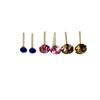 100 Pairs of Mixed Rhinestone Earrings: 4mm, 6mm, 7mm Plastic Studs In Various Colors and Sizes