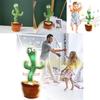 Charming Electronic Shake Body Dancing Cactus Plush Toy With Learning Speaking Feature