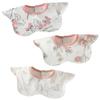Tobewell Baby Girl Waterproof Baby Shower Baby Mouth Soft Set of J Bibs, Waterproof, 360-Degree Rotating, Petal-Shaped Bibs, Three-Layer Bibs, Gift,