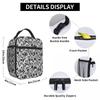 Black And White Panda Cartoon Pattern Insulated Lunch Bag for Women Kids Leakproof Food Boxes Thermal Lunch Box Tote