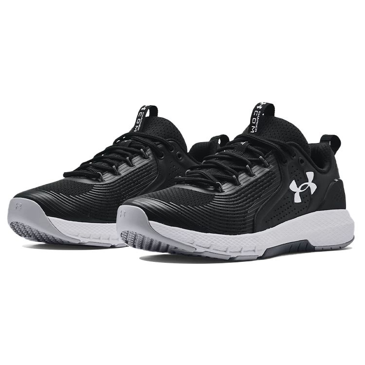 Under Armour Men's Charged Commit TR 3 Training Shoes Black White 3023703-001