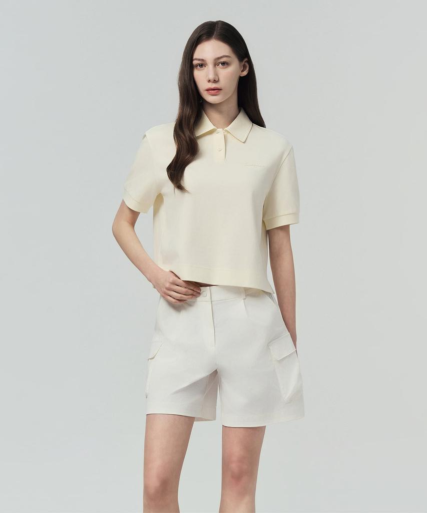 DUVETICA Nerte (Dark Cream) (Women'S Short-Sleeve Polo Shirt)