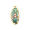 1PC Bear Heart Printed 304 Stainless Steel Pendants 18K Gold Plated Multicolor Enamel Charms Making Necklace  Jewelry Findings