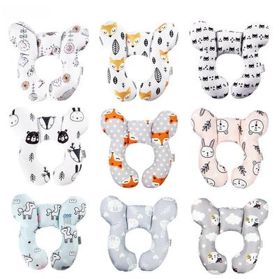 Cartoon Pattern U-Shaped Baby Travel Pillow for Head and Neck Support